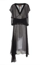 Moda Operandi Albus Lumen Solios Asymmetric Sheer Silk Dress Size: 8