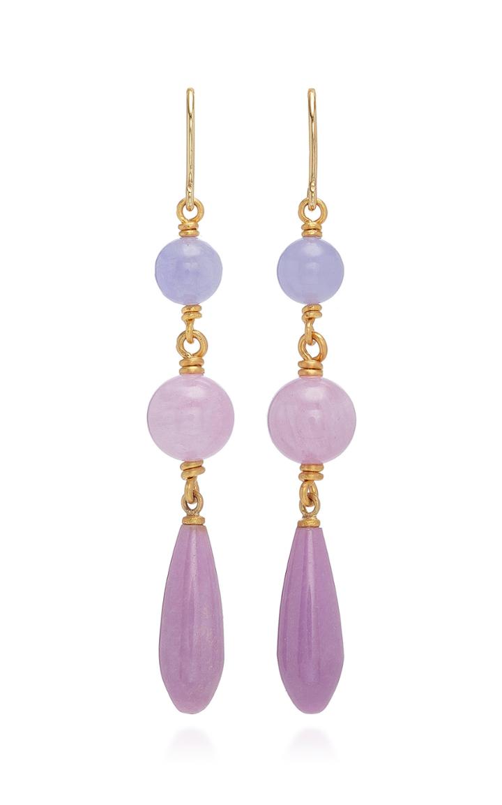Mallary Marks Spun Sugar 18k Gold And Multi-stone Earrings
