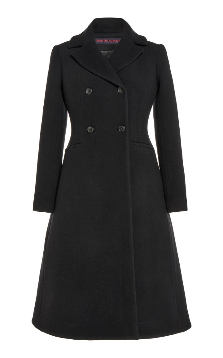 Moda Operandi Martin Grant Crinoline Double-breasted Twill Coat