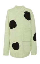 Tibi Polkadot Intarsia Sweater Oversized Crewneck Pullo