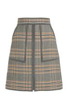 Moda Operandi Martin Grant Check Cotton-wool Mini Skirt