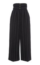 Moda Operandi Etro Striped High-rise Wool-blend Pants