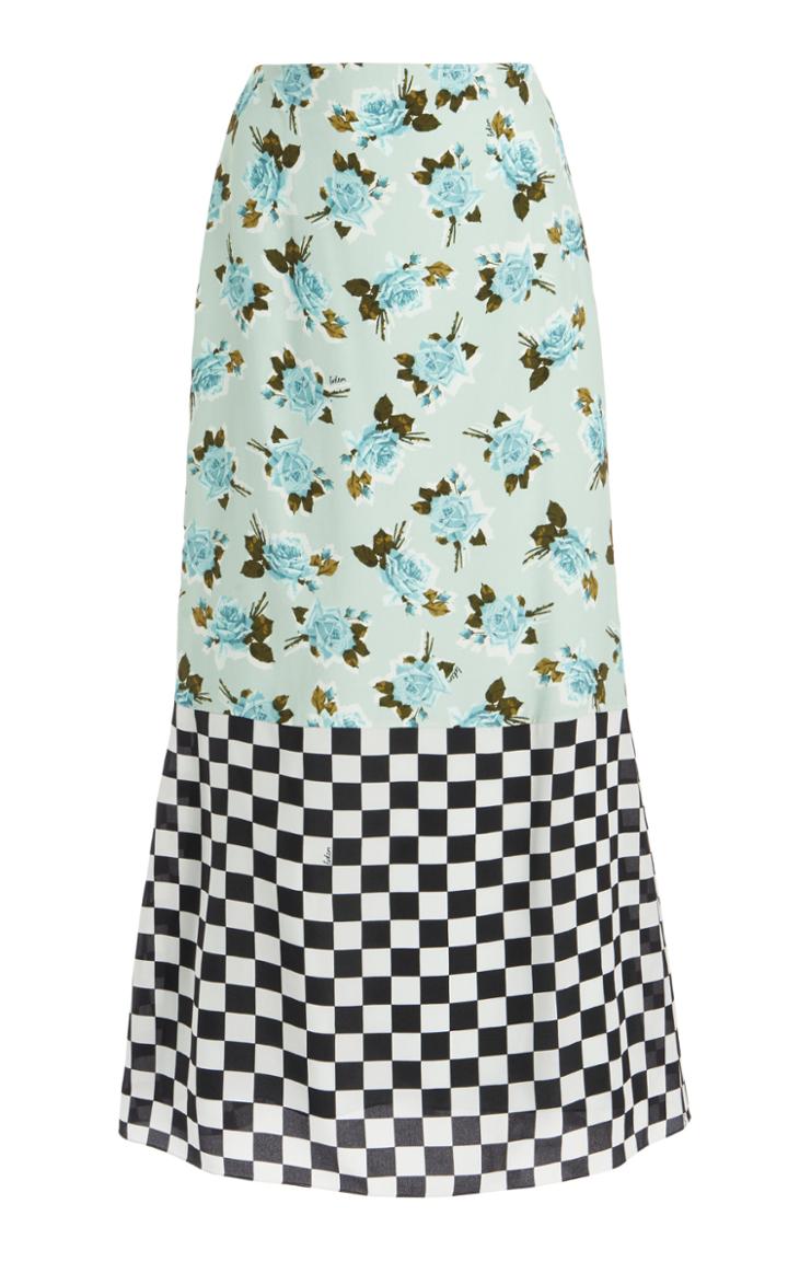 Moda Operandi Erdem Vaughan Dual-print Skirt
