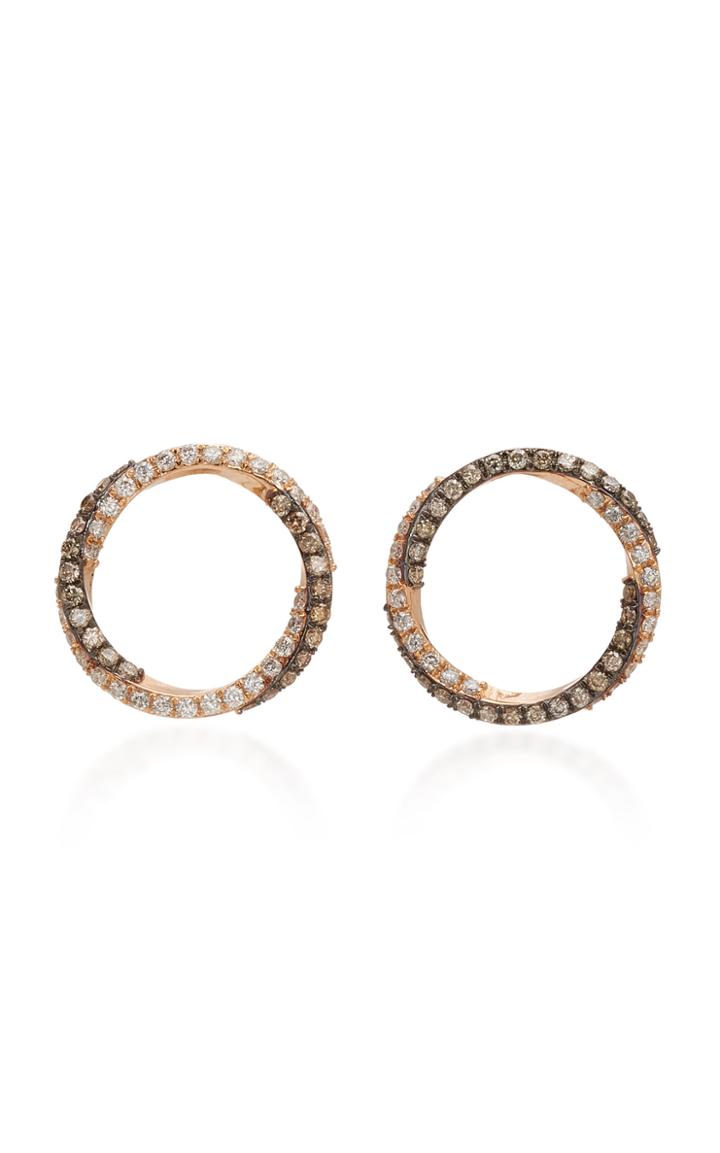 Tullia 14k Rose Gold Diamond Earrings