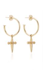 Sheryl Lowe 14k Gold Diamond Hoop Earrings