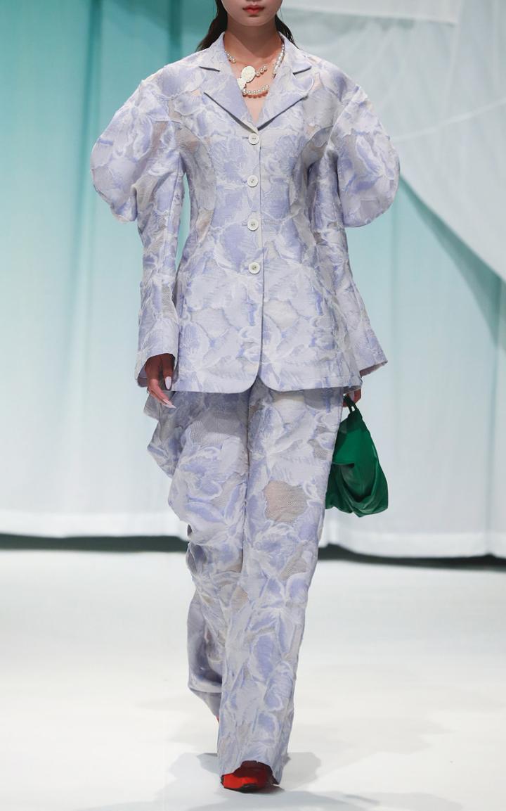 Moda Operandi Yuhan Wang Draped Jacquard Jacket