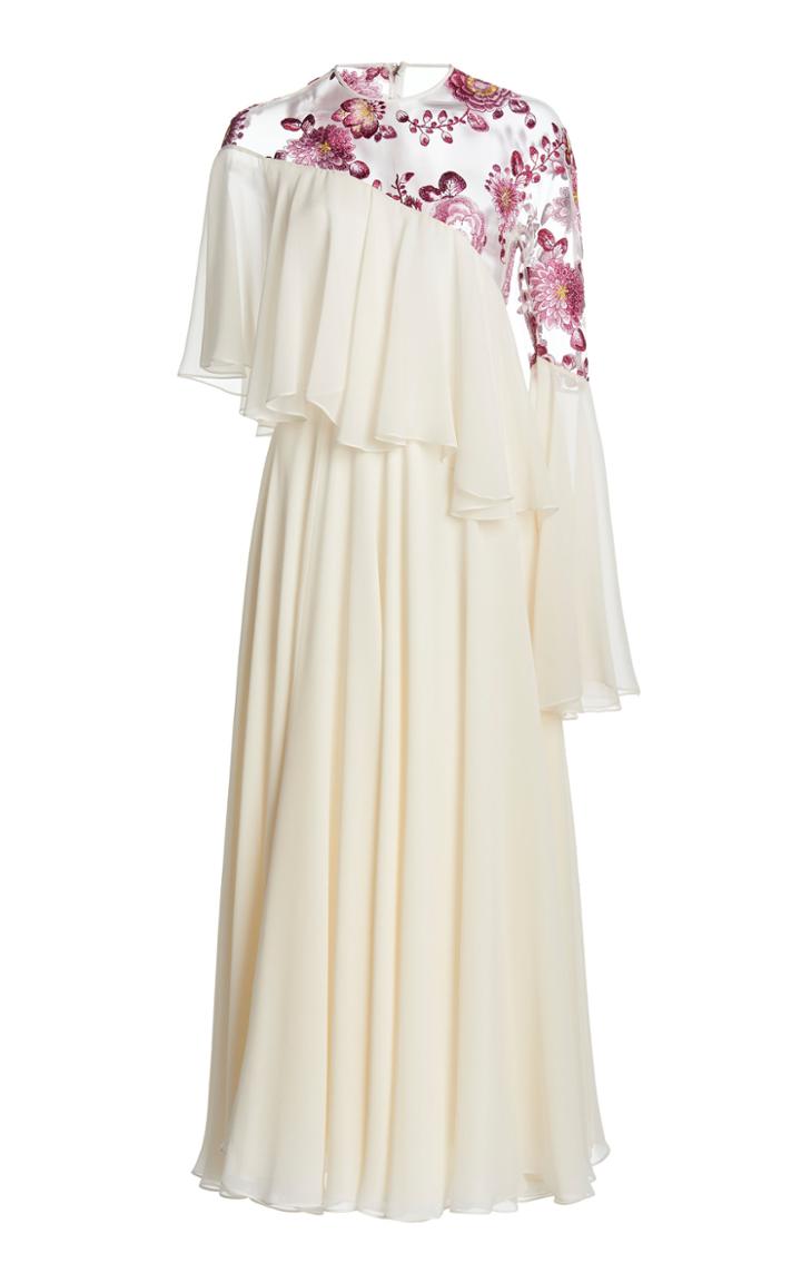 Moda Operandi Giambattista Valli Illusion Neckline Georgette Dress