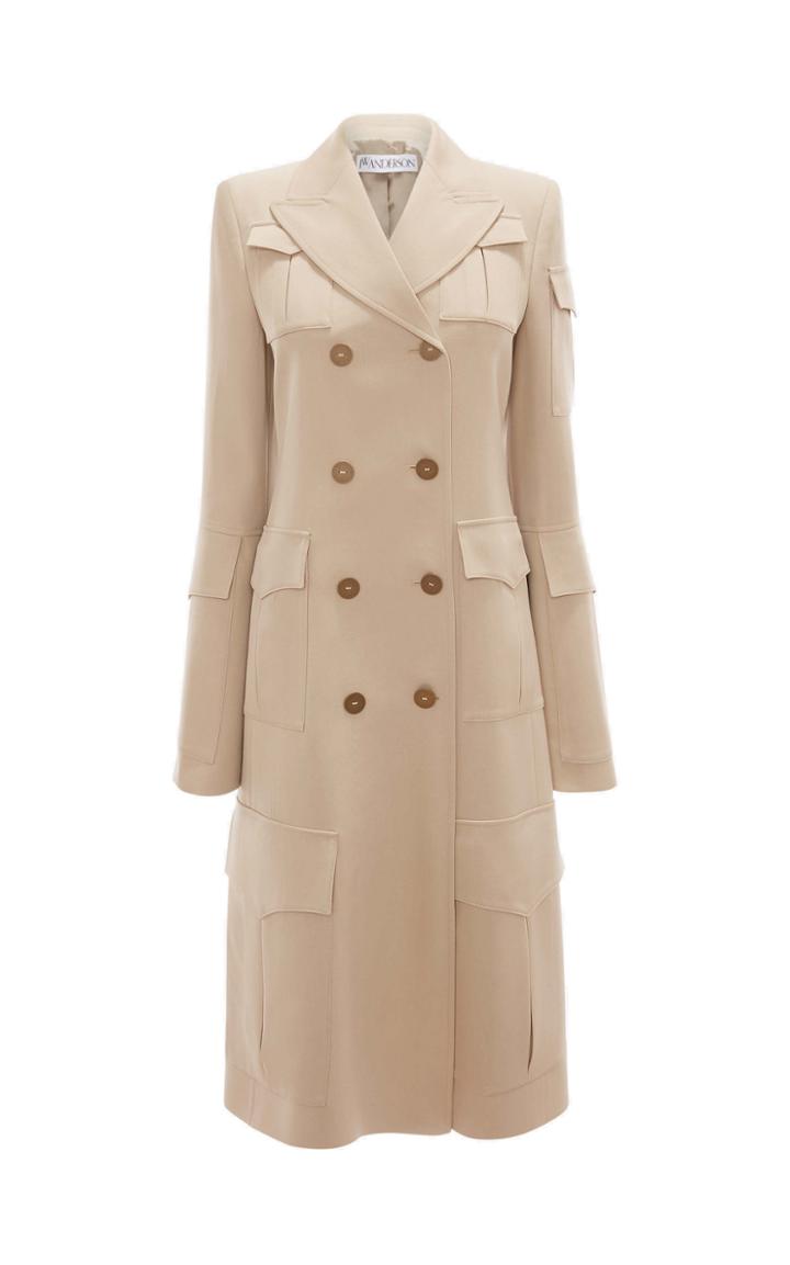Moda Operandi Jw Anderson Double-breasted Wool Cargo Coat