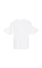 Victoria Victoria Beckham Flounce Sleeve Cotton T-shirt
