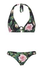 Dolce & Gabbana Floral-print Triangle Bikini