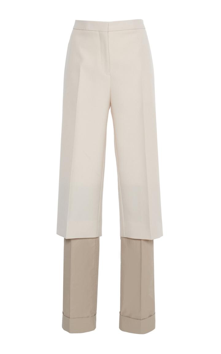 Moda Operandi Jil Sander Layered High-rise Wool Pants