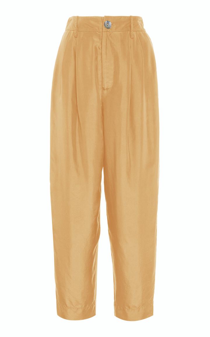 Moda Operandi Vince High-rise Cropped Silk Trouser Size: 00