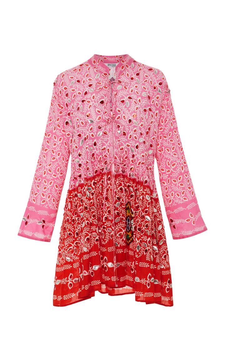 Juliet Dunn Paisley Cotton Mini Dress