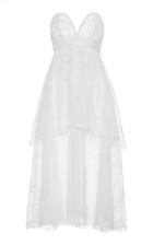 Moda Operandi Hiraeth Strapless Tiered Chantilly Lace Dress Size: 2