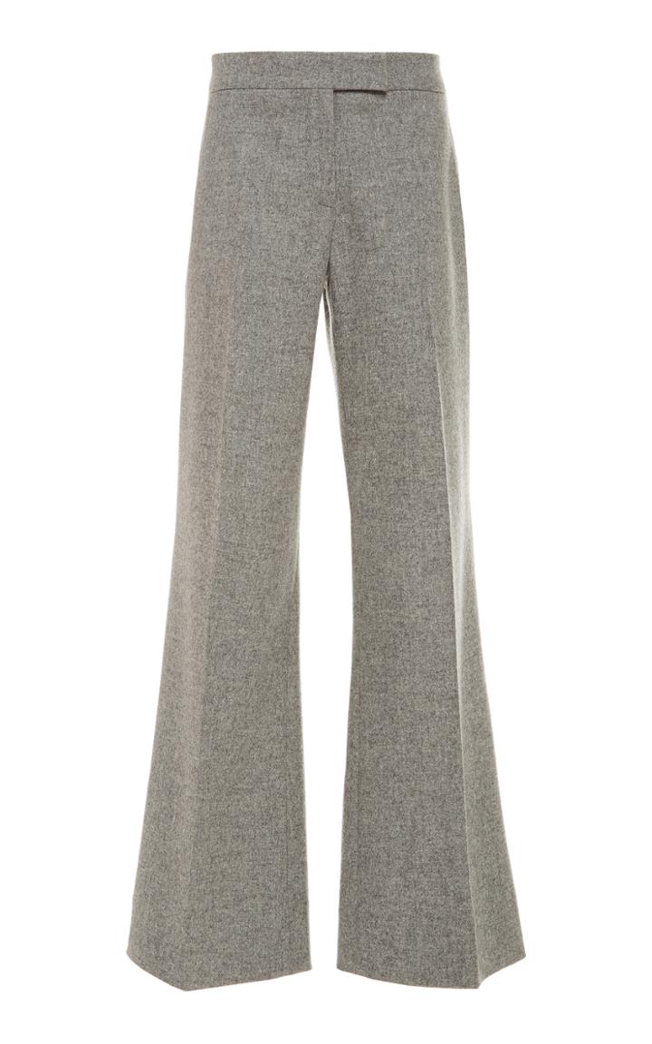 Marina Moscone Wool-blend Wide-leg Pants