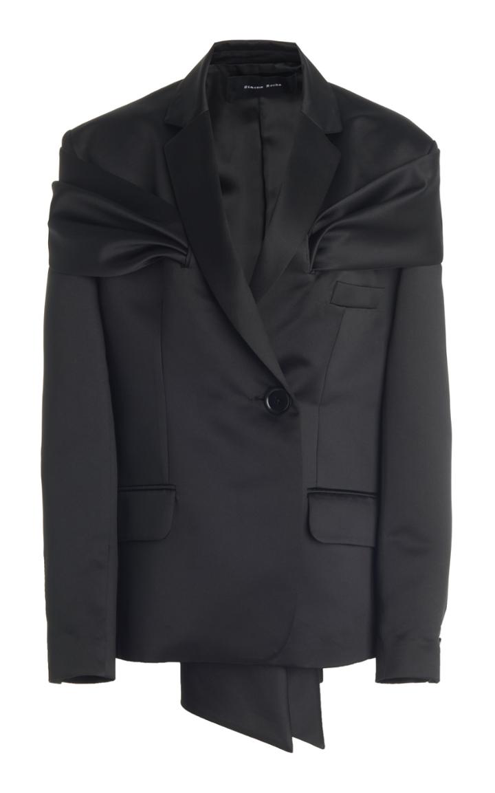 Moda Operandi Simone Rocha Bow-embellished Satin Blazer