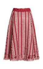 Luisa Beccaria Macrame Embroidered Skirt