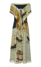 Moda Operandi Andres Otalora Manglares Printed Silk-georgette Midi Dress Size: 0