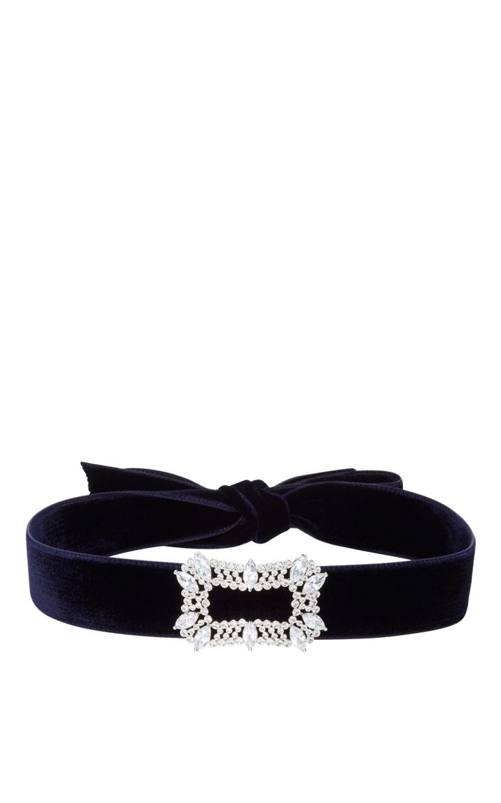 Fallon M'o Exclusive Toria Buckle Velvet Choker