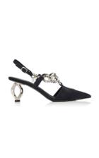 Balmain Natasha Suede Slingback Pumps