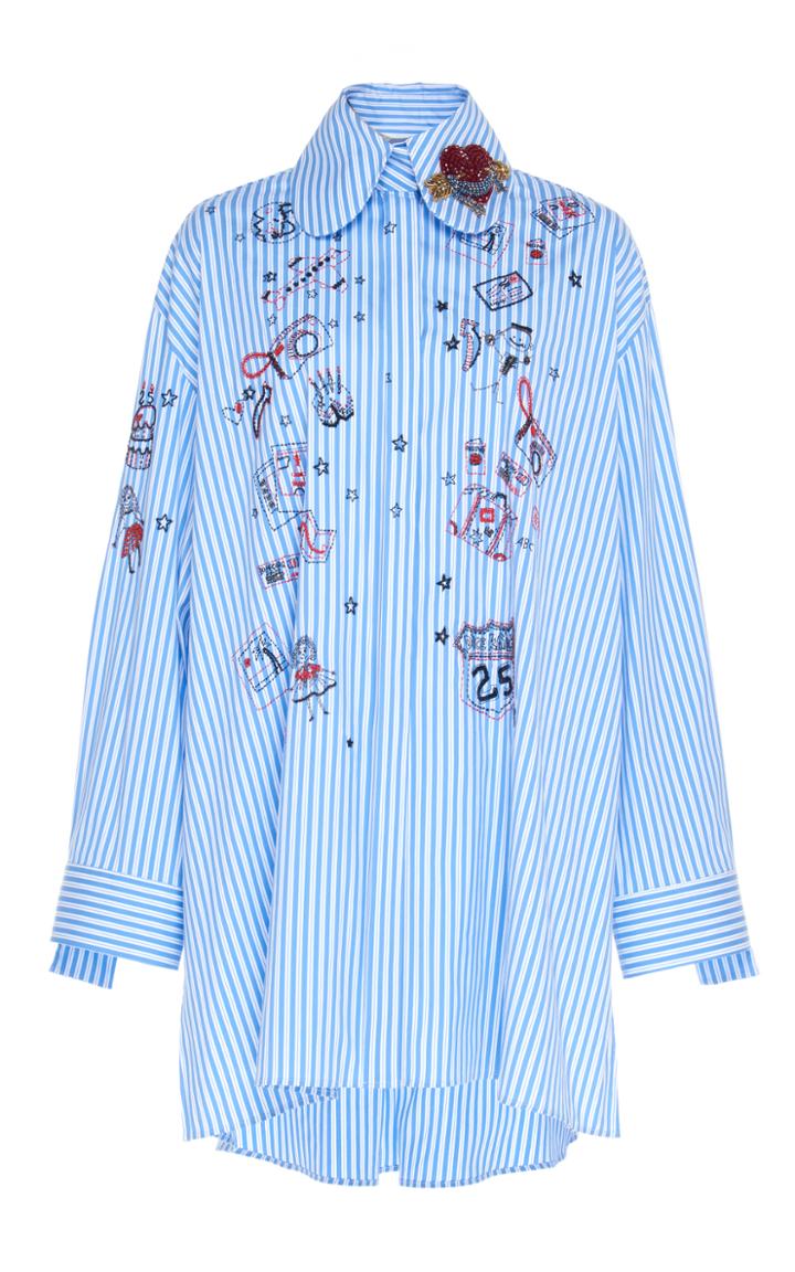 Dice Kayek Bead Embroidered Anniversary Shirt