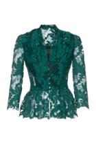 Lena Hoschek Rosalind Floral-lace Peplum Blouse