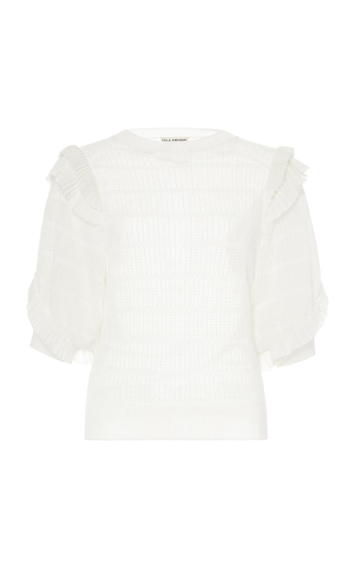 Ulla Johnson Aveline Smocked Cotton Top