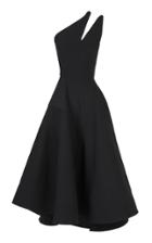 Maticevski Meteor Flared One-shoulder Crepe Dress