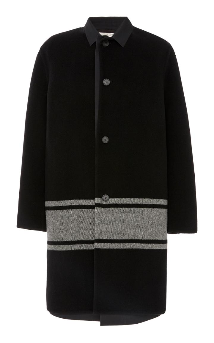 Bottega Veneta Striped Wool Coat