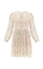 Moda Operandi Needle & Thread Wallflower Embroidered Tulle Mini Dress Size: 10