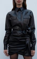 Magda Butrym Evanstone Leather Mini Skirt