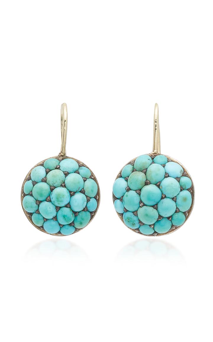 Vela 14k Gold Turquoise Earrings