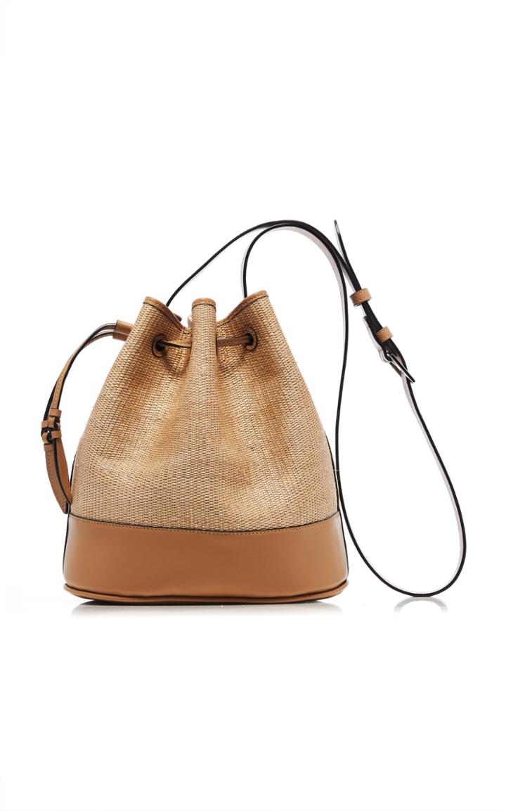Moda Operandi Hunting Season Large Two-tone Nappa Leather Drawstring Shoulder Bag