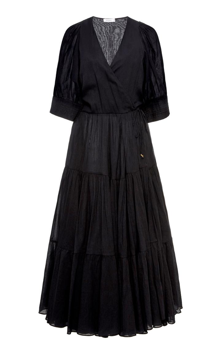 Moda Operandi Rhode Gina Tie Cotton Maxi Dress Size: Xs