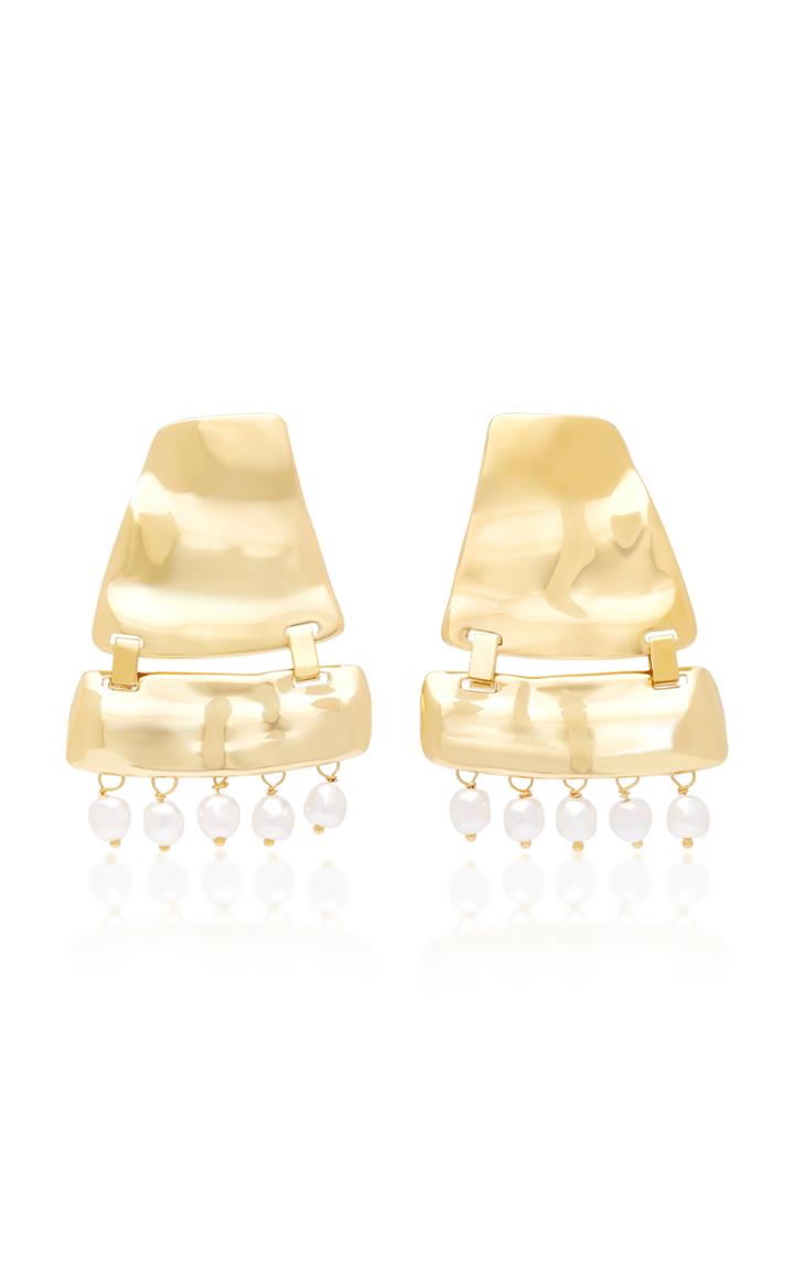 Loewe Earth Gold-tone Crystal Earrings