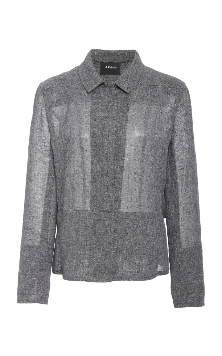 Akris Short Linen Crpe Mlange Jacket