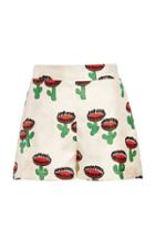 Moda Operandi La Doublej Boxer Printed Silk Shorts Size: Xs