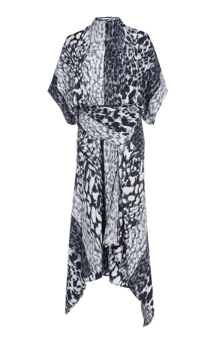 Victoria Beckham High Neck Open Back Midi Dress