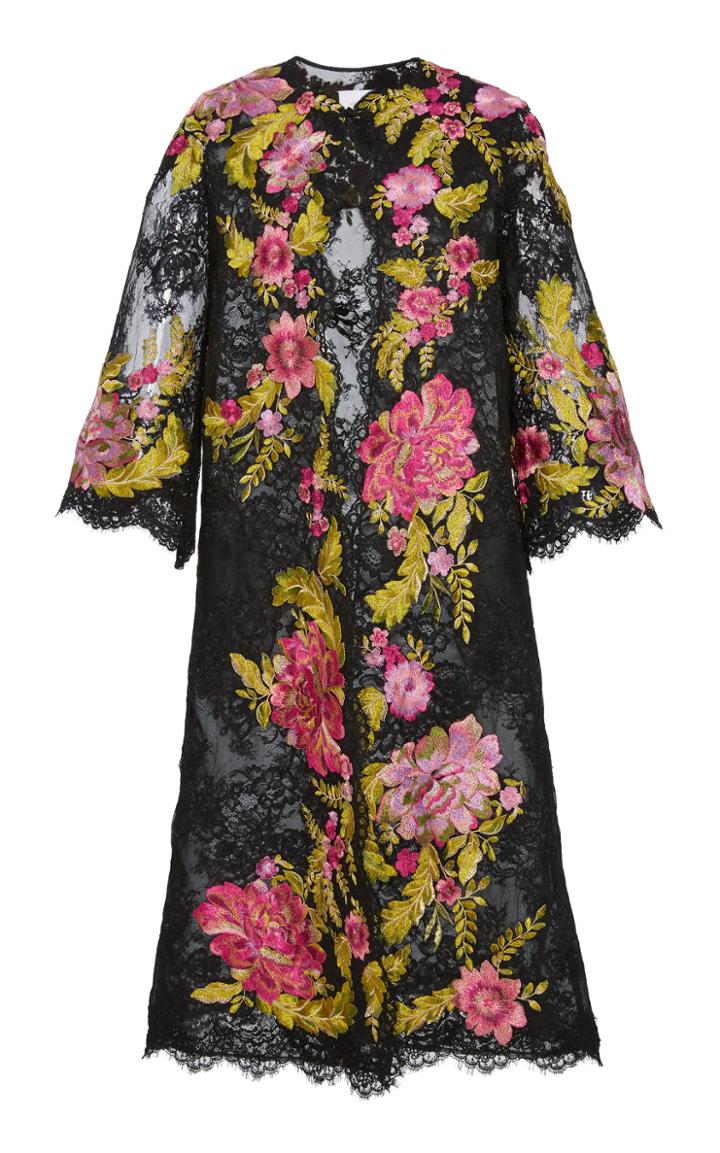 Marchesa Bell Sleeve Embroidered Jacket