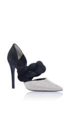 Marco De Vincenzo Velvet Glitter Braid Pump