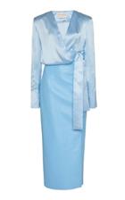 Moda Operandi Matriel Silk And Faux Leather Dress