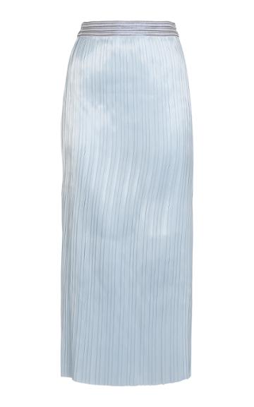Amira Haroon High-rise Crepe Pliss Midi Skirt