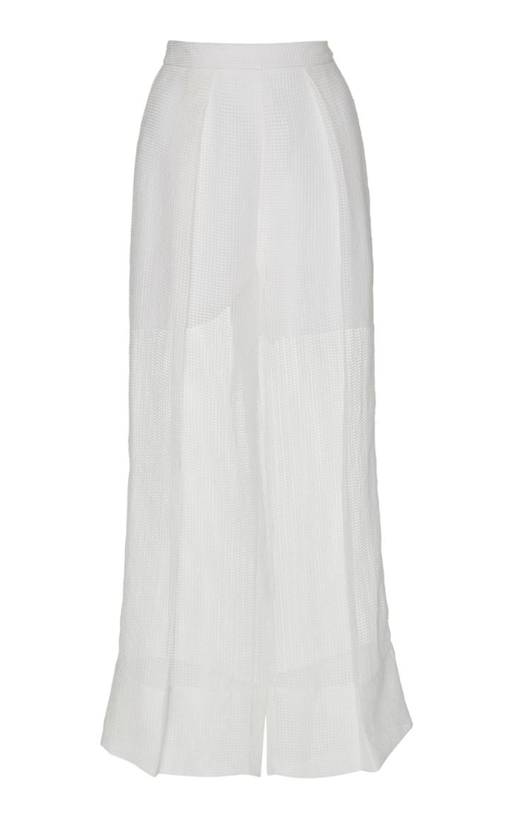 Cushnie Layered Cady And Organza Wide-leg Pants