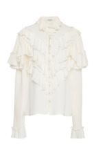 Rodarte Silk Blouse With Ruffle Details