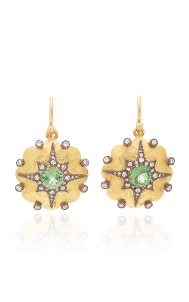 Moda Operandi Arman Sarkisyan 22k Gold And Tsavorite Starburst Earrings