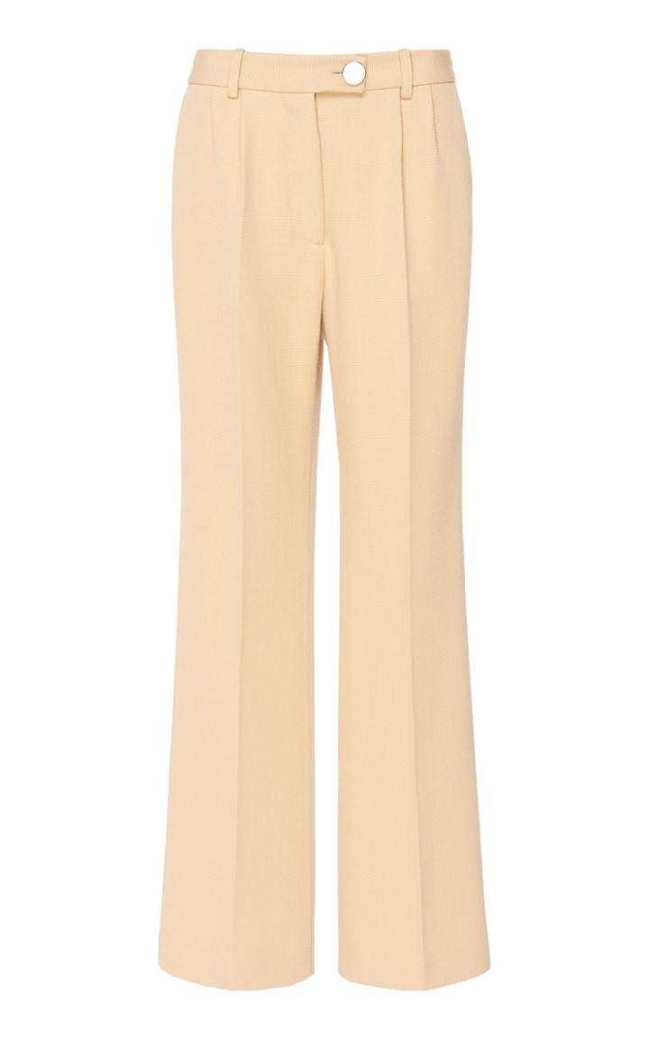 Victoria Beckham Cropped Wool Flared Trousers