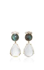 Bounkit Labradorite And Clear Quartz Two-way Earrings