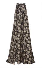Rochas Strapless Floral Brocade Gown
