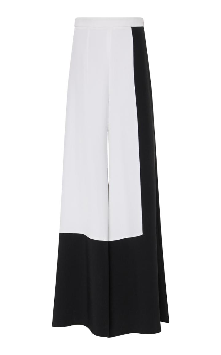 Cushnie Et Ochs Octavia Color Block Silk Crepe Pant