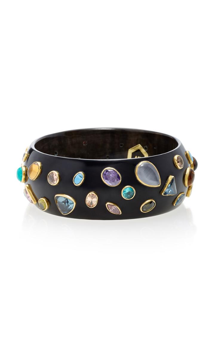 Ashley Pittman Urujuani Dark Horn Multi-stone Bangle